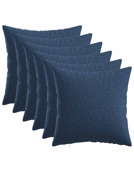 Cuscino con cuscino HEERLEN 6 pz Blu Tessuto