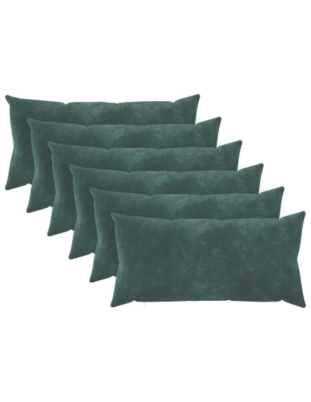 Cuscino con cuscino HEERLEN 6 pz Blu mare Fleece in microfibra