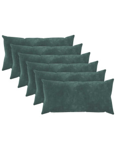 Cuscino con cuscino HEERLEN 6 pz Blu mare Fleece in microfibra