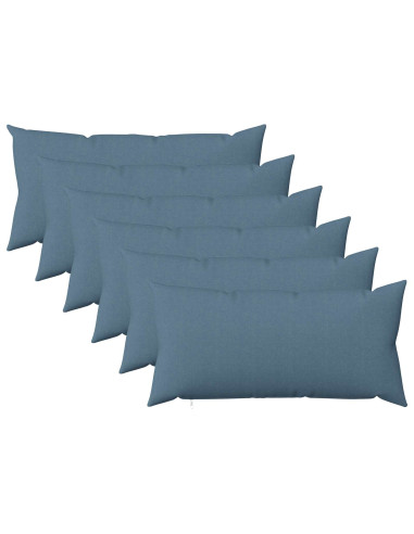 Cuscino con cuscino HEERLEN 6 pz Blu jeans Tessuto