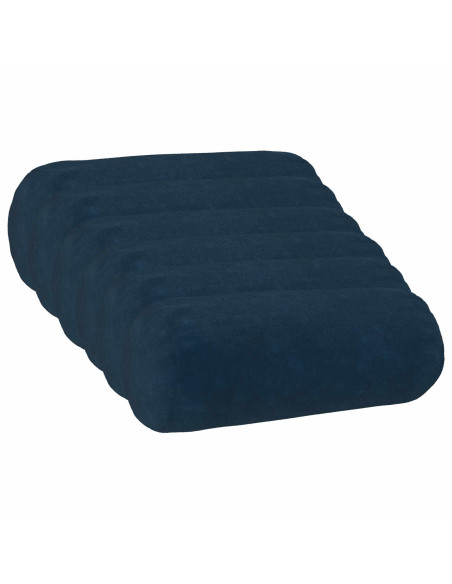 Cuscino con cuscino HEERLEN 6 pz Blu Fleece in microfibra
