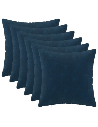 Cuscino con cuscino HEERLEN 6 pz Blu Fleece in microfibra