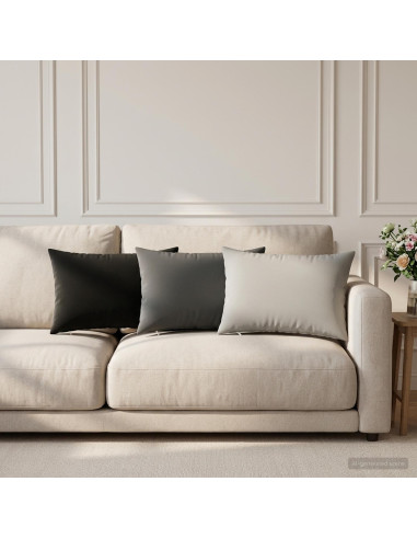 Cuscino con cuscino HEERLEN 6 pz Antracite Poliestere