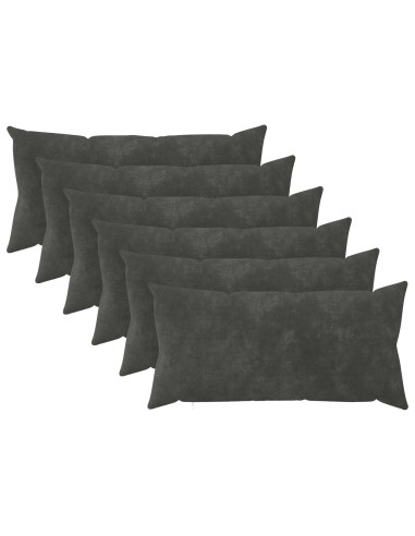 Cuscino con cuscino HEERLEN 6 pz Antracite Fleece in microfibra