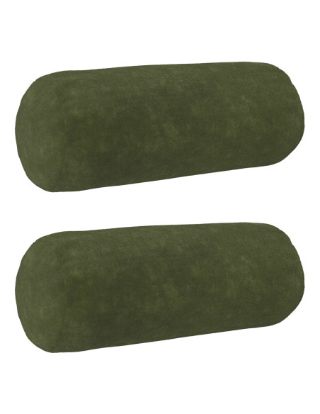 Cuscino con cuscino HEERLEN 2 pz Verde Fleece in microfibra