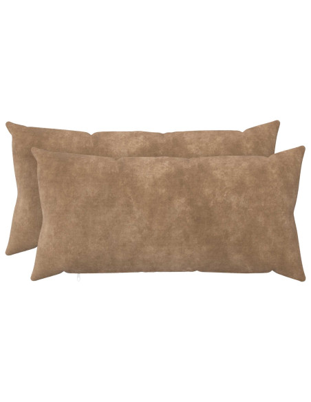 Cuscino con cuscino HEERLEN 2 pz Tortora Fleece in microfibra
