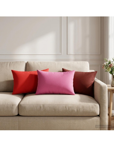 Cuscino con cuscino HEERLEN 2 pz Rosa Poliestere