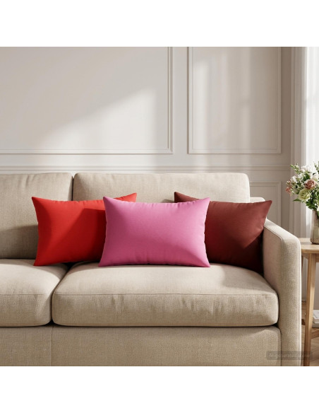 Cuscino con cuscino HEERLEN 2 pz Rosa Poliestere