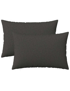 Cuscino con cuscino HEERLEN 2 pz Grigio Scuro Tessuto