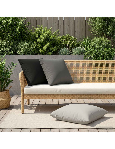 Cuscino con cuscino HEERLEN 2 pz Grigio Poliestere
