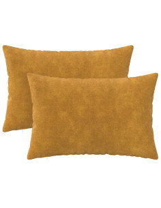 Cuscino con cuscino HEERLEN 2 pz Giallo Fleece in microfibra 2