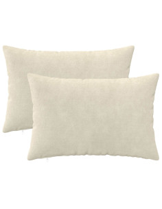 Cuscino con cuscino HEERLEN 2 pz Crema Fleece in microfibra 2