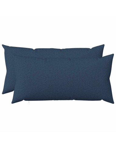 Cuscino con cuscino HEERLEN 2 pz Blu Tessuto
