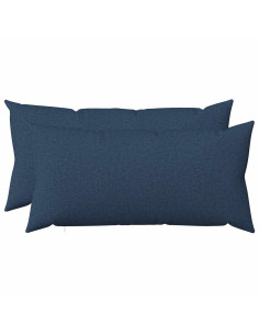 Cuscino con cuscino HEERLEN 2 pz Blu Tessuto 2