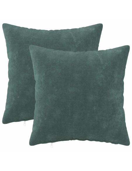 Cuscino con cuscino HEERLEN 2 pz Blu mare Fleece in microfibra