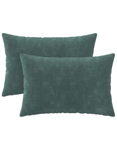 Cuscino con cuscino HEERLEN 2 pz Blu mare Fleece in microfibra