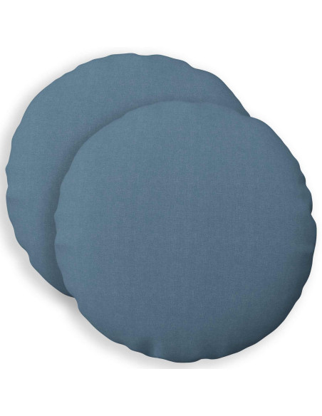 Cuscino con cuscino HEERLEN 2 pz Blu jeans Tessuto