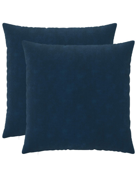 Cuscino con cuscino HEERLEN 2 pz Blu Fleece in microfibra