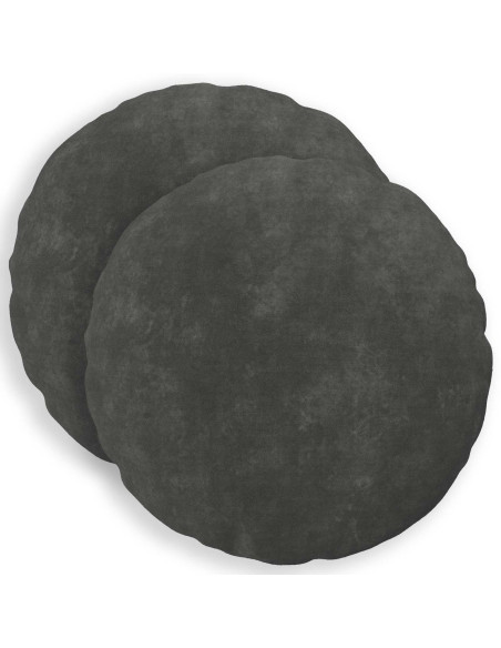Cuscino con cuscino HEERLEN 2 pz Antracite Fleece in microfibra