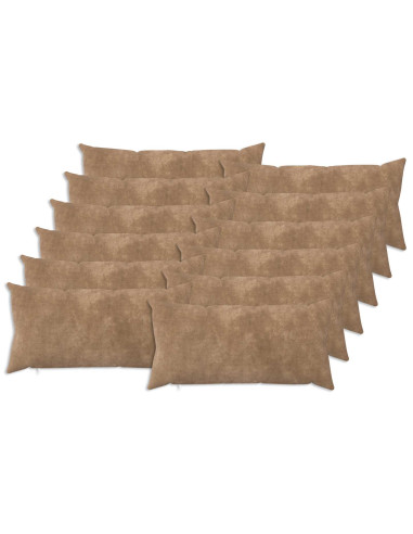 Cuscino con cuscino HEERLEN 12 pz Tortora Fleece in microfibra