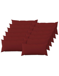 Cuscino con cuscino HEERLEN 12 pz Rosso Vino Tessuto