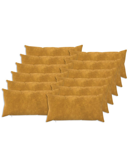 Cuscino con cuscino HEERLEN 12 pz Giallo Fleece in microfibra
