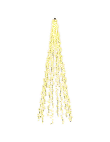 Ghirlande luminose per alberi di Natale Bianco caldo PVC