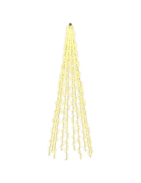 Ghirlande luminose per alberi di Natale Bianco caldo PVC
