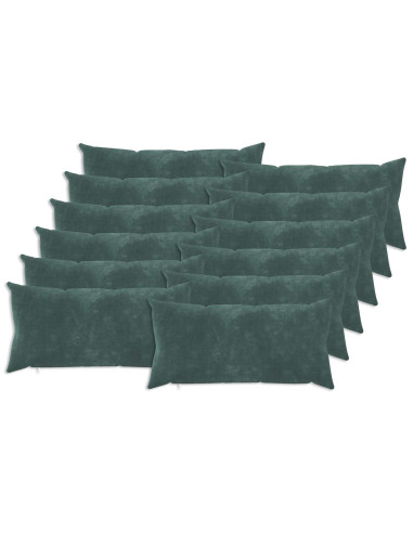 Cuscino con cuscino HEERLEN 12 pz Blu mare Fleece in microfibra