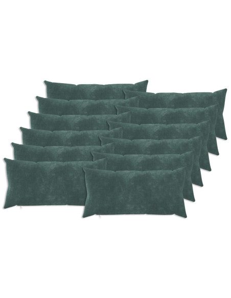 Cuscino con cuscino HEERLEN 12 pz Blu mare Fleece in microfibra
