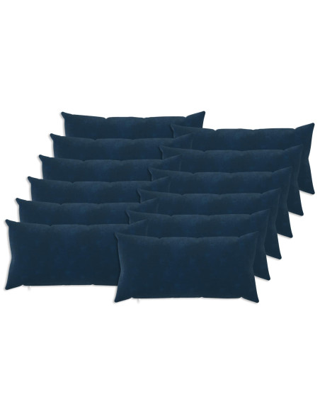 Cuscino con cuscino HEERLEN 12 pz Blu Fleece in microfibra