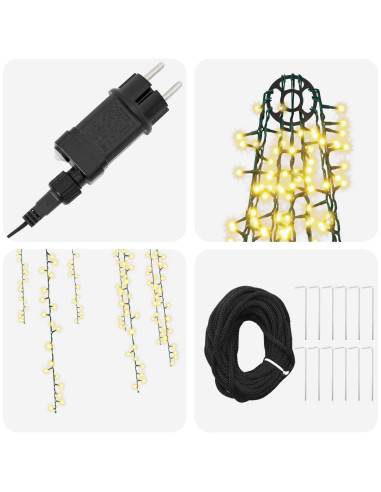 Ghirlande luminose per alberi di Natale 3000 LEDs Bianco caldo