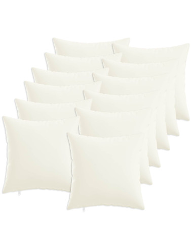 Cuscino con cuscino HEERLEN 12 pz Bianco Tessuto