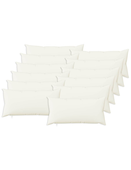 Cuscino con cuscino HEERLEN 12 pz Bianco Tessuto