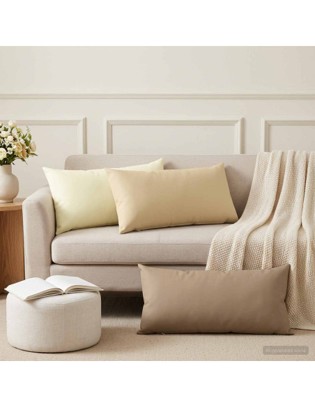 Cuscino con cuscino HEERLEN 12 pz Beige Poliestere