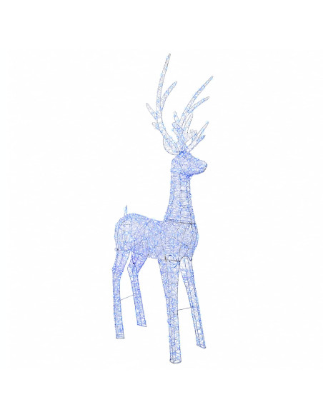 Renna di Natale luminosa a LED 1000 LED Blu 122 x 56 x 270 cm