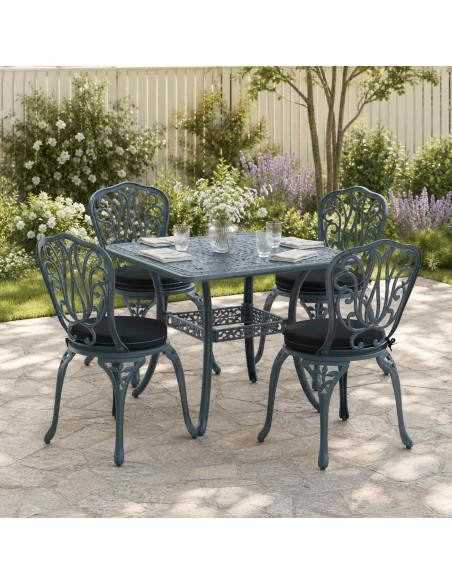 Cuscini per Seduta SOEST 4 pz 100% Poliestere Nero Ø 35 x 7 cm