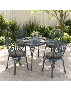 Cuscini per Seduta SOEST 4 pz 100% Poliestere Grigio