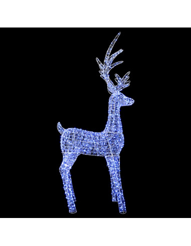 Renna di Natale luminosa a LED 1000 LED Blu 122 x 56 x 270 cm