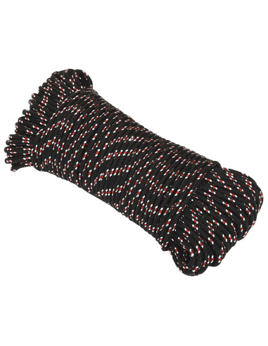 Corda multiuso 4 mm 25 m Nero e Rosso PP 105 kg Carico massimo
