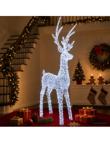 Renna di Natale luminosa a LED 1000 LED Bianco