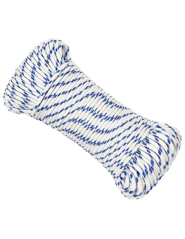 Corda multiuso 4 mm 25 m Bianco e Blu PP 105 kg Carico massimo