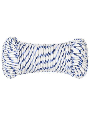 Corda multiuso 4 mm 25 m Bianco e Blu PP 105 kg Carico massimo