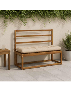 Cuscini per Panchina a 2 Pezzi VIANEN 100% Poliestere Crema