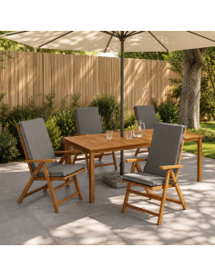 Cuscini Bhair Alto Schienale in 4 Pezzi GEMERT 4 pcs Grigio 2