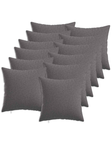 Cuscino con cuscino HEERLEN 12 pz Grigio Chiaro Tessuto
