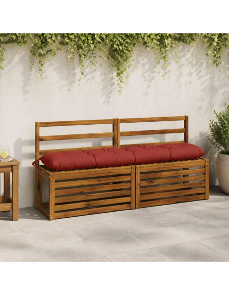 Cuscini per Panchina a 2 Pezzi VIANEN 100% Poliestere Rosso