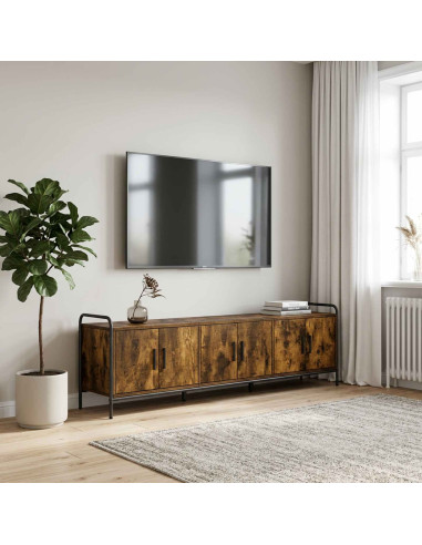 Mobile TV 146 x 33 x 50 cm Rovere Fumo Legno ingegnerizzato