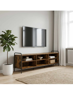 Mobile TV 140 x 39,5 x 50 cm Rovere Fumo Legno ingegnerizzato