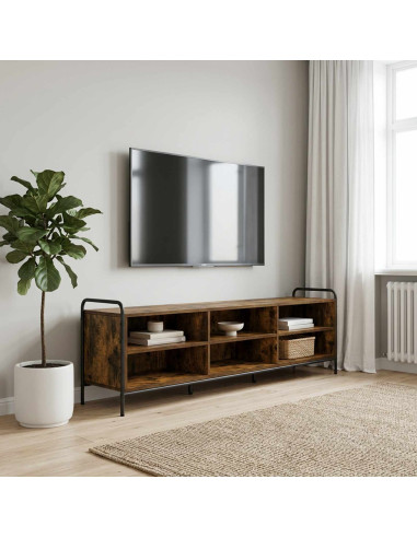 Mobile TV 140 x 39,5 x 50 cm Rovere Fumo Legno ingegnerizzato